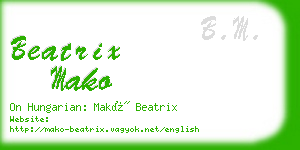 beatrix mako business card